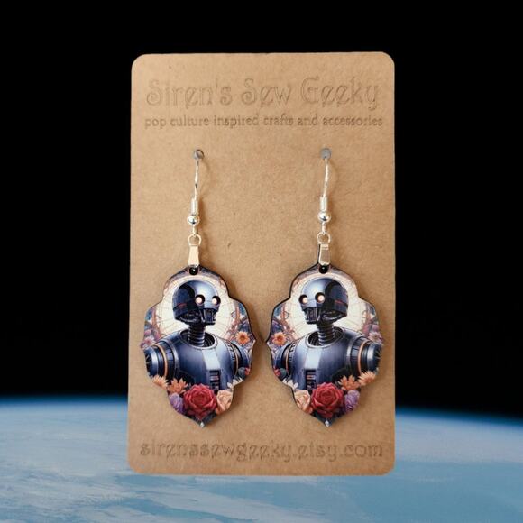 K-2SO Star Wars Rogue One Andor Droid Earrings - Picture 1 of 2